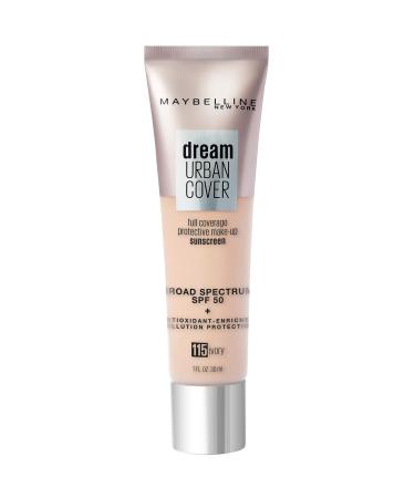Maybelline Dream Urban Cover Flawless Coverage Foundation Makeup  SPF 50  Ivory