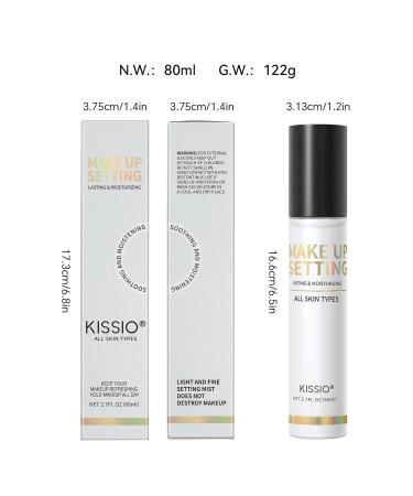 KISSIO Makeup Setting Spray - Long Lasting 16HR Mist Lightweight & Hydrating Natural Finish for All Skin Types - 2.7 FL OZ - Buy Online on SooperMarket.com