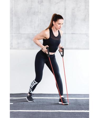 Everlast Medium Resistance Band - Durable Latex Tube with Padded Handles Ideal for Pilates Home Gym Fitness Weight Loss Full-Body Workouts Great Exercise Equipment for Home & Recovery - Buy Online on SooperMarket.com