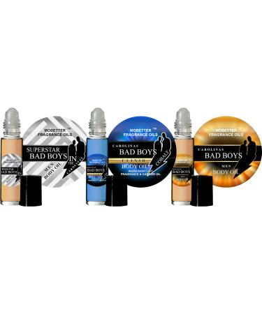 MOBETTER FRAGRANCE OILS Carolinas Bad Boys 3 Piece Set Cologne Men Fragrance Body Oil