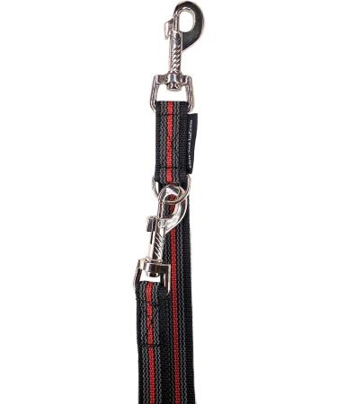 Adjustable Dog Leash for Medium & Large Dogs - Durable Double-Liner 2.40m (Black-Red) | International Shipping Available - Buy Online on SooperMarket.com