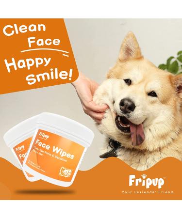 FriPuP 100Pcs Pet Face Wipes for Dogs and Cats - Clean Body, Eyes, Facial Stains, and Ear Wax - Nonwoven Fabric, Convenient for Home or Outdoor - Buy Online on SooperMarket.com