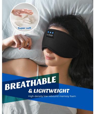Sleep Headphones Breathable Bluetooth V5.4 Eye Mask Sleeping Headphones Wireless Eye Mask Sleep Earbuds for Side Sleeper Women Office Air Travel Cool Tech Gadgets Unique Gifts Loup Pour Dormir Black - Buy Online on SooperMarket.com