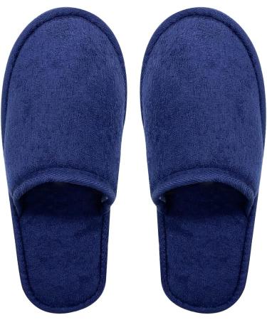 Buy Jomix Unisex Washable Terry Slippers - 2 Pair Set for Guests | Travel & Hotel Use | Rustchfeste 36/37 EU | Lightweight Bathing Shoes - Blue - Buy Online on SooperMarket.com