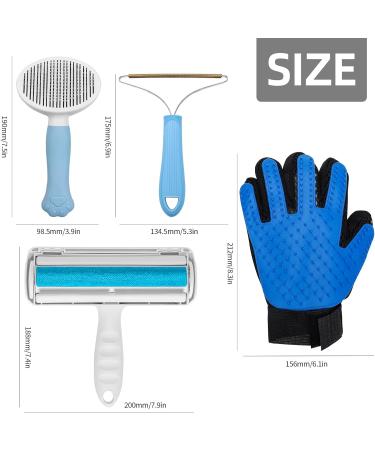 5-Piece Pet Brush Set - Effective Hair Remover Mitts & Lint Rollers for Dogs & Cats | Ideal for Long & Short Hair | Reusable & Eco-Friendly - Buy Online on SooperMarket.com