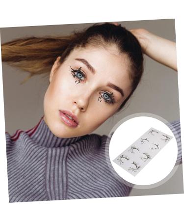 Gogogmee 8 Pairs Halloween Eyeliner Stickers Eyeshadow Sticker Prop Eye Web Tattoos 3d Stickers Pvc Black - Buy Online on SooperMarket.com