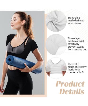 6-Piece Breathable Forearm Welding Vest & Sweat Pads for Women | Weld-Resistant Protection Washable Armpit Pads - Medium White - Buy Online on SooperMarket.com