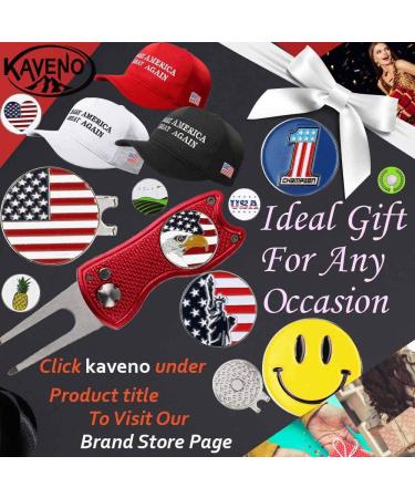 Kaveno Golf Divot Repair Tool - Foldable Stainless Steel Switchblade with Detachable Ball Marker - Red Fish Design - 2 Sets - Buy Online on SooperMarket.com