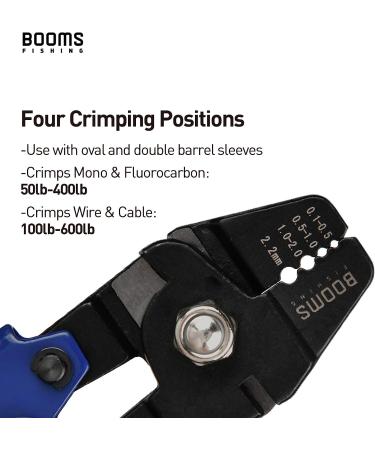 Booms Fishing CP1 Crimping Pliers | High Carbon Steel 10 inch Crimper Tool with 140pcs Sleeves for Wire Rope Leaders | Blue Ergonomic Handle - Buy Online on SooperMarket.com