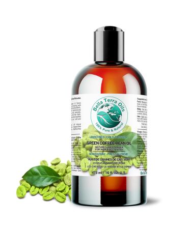 Green Coffee Bean Oil 473 ml Rich in Antioxidants Natural Moisturizer Versatile Use Bella Terra Oils