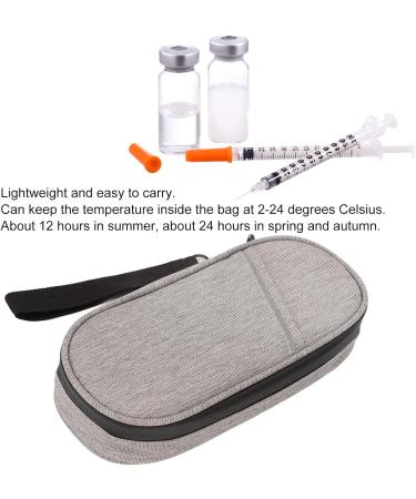 Insulin Cooler Bag for Diabetic Pens - Gray, Portable Cooling Pouch for Indoor & Outdoor Travel - Buy Online on SooperMarket.com