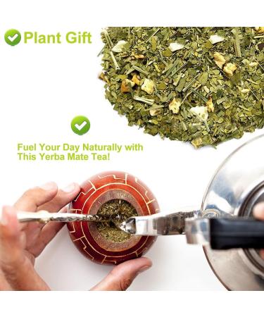 Plant Gift Lemon Yerba Mate Tea Oganic Fruit Herbal Tea All Natural Flavors Loose Apple Pineapple Non GMO Vegan Tea Bags Into Iced Tea & Hot Tea 70G/2.5oz - Buy Online on SooperMarket.com