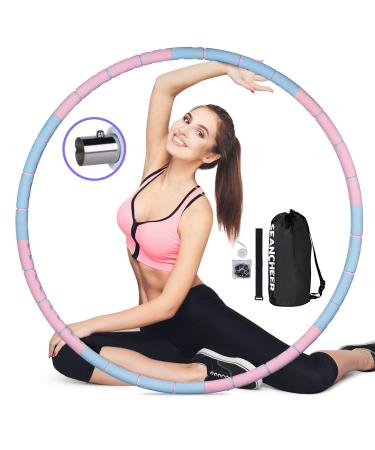 Weighted Detachable Exercise Ring, 2 to 5lb Adjustable, 8 Sections Portable for Indoor and Outdoor, Great for Adults and Beginners, by SEANCHEER