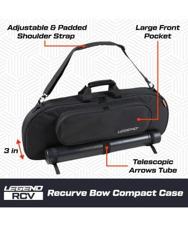Legend RCV Recurve Bow Case with Arrow Holder - Padded Takedown Case for Archery Accessories in Black - Buy Online on SooperMarket.com