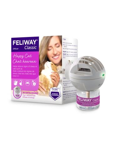 FELIWAY CLASSIC 30 Day Starter Kit - Comforts Cats at Home & Helps Control Unwanted Urine Spraying Cat Scratching and Hiding (incl. FELIWAY Cat Diffuser LMH19 & FELIWAY Refill C238)