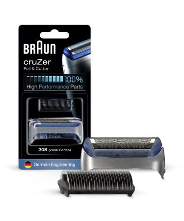 Braun shaving head electric shaver replacement shaving part compatible with men's shaver cruZer 20S silver 1 pack shaving head 20S Single