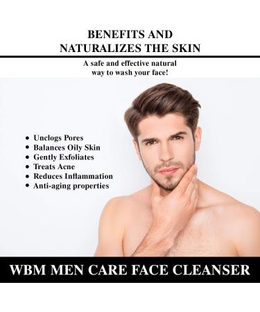 Buy WBM Men Care Charcoal Face Cleanser - Daily Wash for All Skin Types - 5.29 Oz - International Shipping Available - Buy Online on SooperMarket.com
