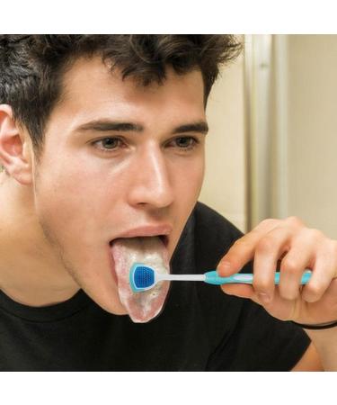 Virtcoy Natural Tongue Cleaning Gel - Ergonomic Brush Set for Bad Breath & Stain Removal | Organic Oral Care - Buy Online on SooperMarket.com