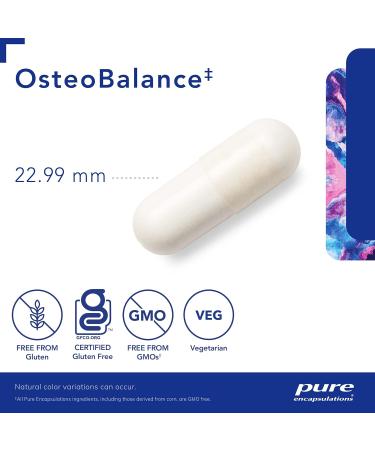 Pure Encapsulations - OsteoBalance - Hypoallergenic Supplement to support Calcium Absorption and Enhance Healthy Bone Mineralization* - 210 Vegetable Capsules - Buy Online on SooperMarket.com