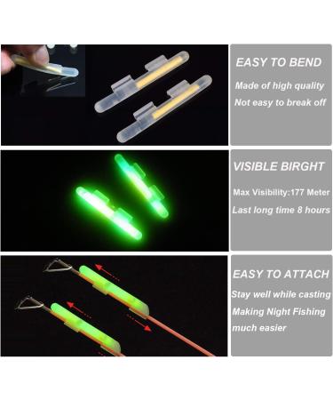 THKFISH Fishing Glow Sticks Rod Tip Floats Night Light Green Fluorescent 20pcs (10bags) #M 2.0-2.6mm - Buy Online on SooperMarket.com