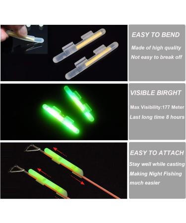 THKFISH Fishing Glow Sticks 100pcs (50bags) - Green Fluorescent Night Fishing Lights for Rod Tip, Floats, and Safety - Sizes M, L, XL - 2.7X3.2mm - Buy Online on SooperMarket.com
