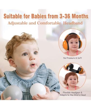 Baby Ear Hearing Protection | Adjustable Noise Cancelling Earmuffs for Kids (3-36 Months) | Ideal for Airplane, Firework, Concert | Hearing Protectors for Infants - Buy Online on SooperMarket.com
