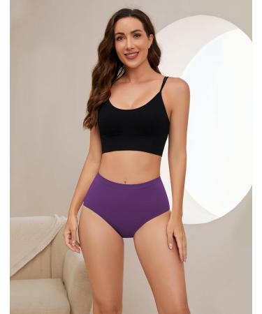 Leovqn Lace Trim Period Pants for Women XL Purple - Heavy Flow Menstrual Underwear, Leakproof Postpartum Briefs - Buy Online on SooperMarket.com
