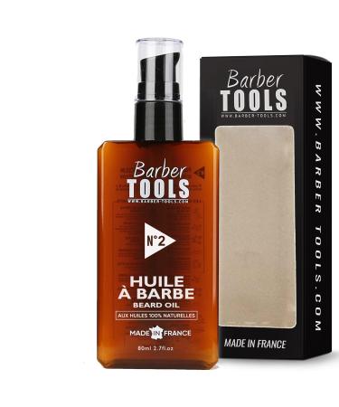 Beard Oil N 2 - 100% Natural Oils | Promotes Beard Growth | 80ml Made in France | With Ricin Oil 7 Vegetable Oils Essential Oils & Vitamin E | Amber & Muschus Scent - Buy Online on SooperMarket.com