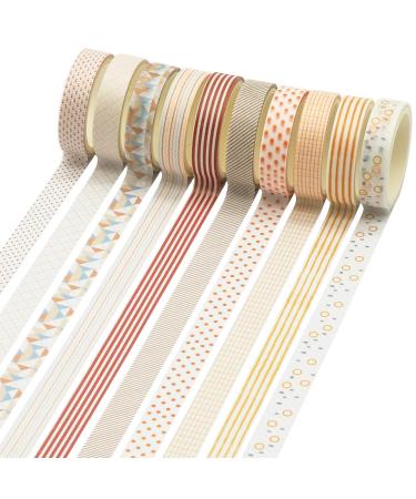 Knaid 40 Rolls Slim Washi Tape Gift Box Set - Decorative Paper Tapes for Scrapbooking & DIY Crafts - 10mm Wide - Ideal for Bullet Journals & Planners (Minimalist Design) - Buy Online on SooperMarket.com