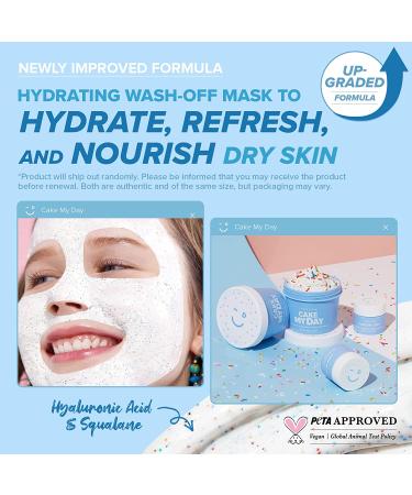 I Dew Care Cake My Day Mini Wash-Off Face Mask | Hydrating & Refreshing for Dry Skin with Hyaluronic Acid - 0.35 oz - Buy Online on SooperMarket.com