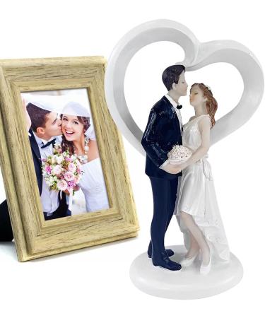 Teksome Couple Cake Toppers Resin Wedding Toppers for Cake Wedding Cake Decorations Wedding Cake Toppers Bride And Groom Figures - Buy Online on SooperMarket.com