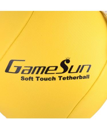 GAMESUN Full-Size Portable Tetherball with Soft Rope - Yellow | Family-Friendly Outdoor Game for Fun Play - Buy Online on SooperMarket.com