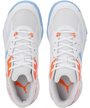 PUMA Unisex Solarcourt Rct Tennis Shoe - Size 42 EU | White Black & Light Blue | International Shipping Available - Buy Online on SooperMarket.com