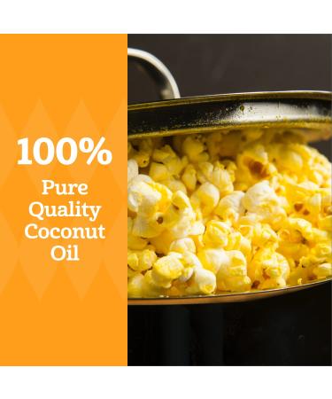 Franklin's Gourmet Popcorn Butter Flavored Coconut Oil - 14 oz Tub - Healthy & Delicious Movie Theater Taste - Gluten-Free, Vegan - Made in USA - Buy Online on SooperMarket.com