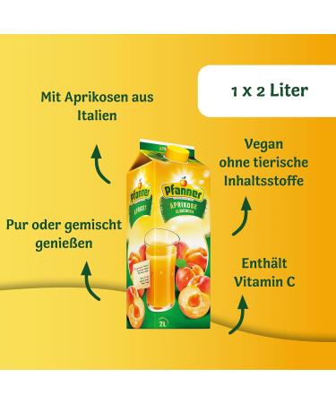 Pfanner Apricot Nectar 2L - Delicious Fruit Drink with 40% Apricot Content | Buy Internationally - Buy Online on SooperMarket.com