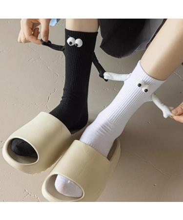 Magnetic Suction 3D Couple Socks - Funny Hand Holding Socks for Men & Women - 3 Pairs Black - Buy Online on SooperMarket.com