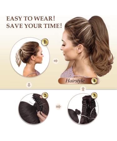 Sofeiyan 13 Long Curly Ponytail Extension - Natural Black | Clip-in Synthetic Hairpiece for Women - Buy Online on SooperMarket.com