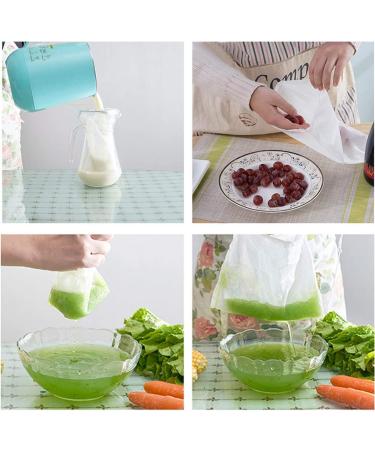 LERORO 2-Pcs Reusable Nut Milk Bag for Almond Milk & Cold Brew Coffee - Large 10 x 12 Inches Nylon Mesh Cheesecloth Strainer Bag - Buy Online on SooperMarket.com