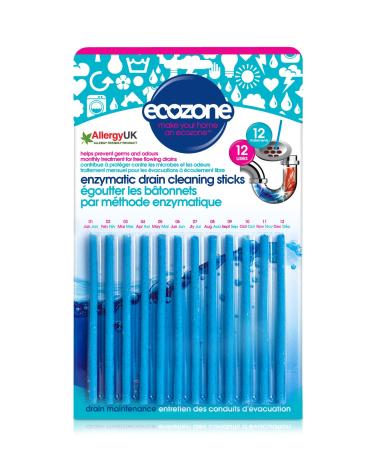 ECOZONE Enzymatic Drain Cleaning Sticks 12 CT