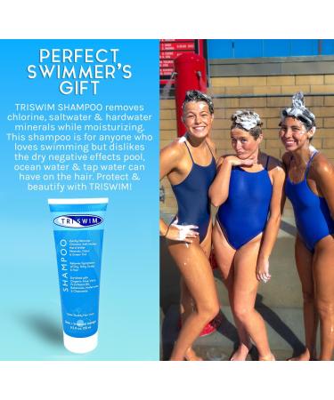 TRISWIM Chlorine Removal Shampoo - 8.5 Fl Oz | Relieves Itchy Scalp & Removes Chlorine Salt Water and Hard Water | Enriched with Aloe Vera | Pack of 2 - International Shipping Available - Buy Online on SooperMarket.com