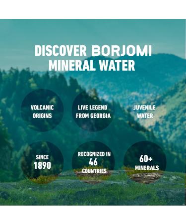 Buy Borjomi Sparkling Natural Mineral Water - 25.3 Fl Oz Plastic Bottles (Pack of 6) | International Shipping Available - Buy Online on SooperMarket.com