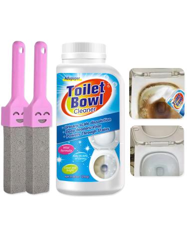 Pumice Toilet Bowl Cleaner with Handle Scouring Stick Remove Toilet Bowl Hard Water Rings Calcium Buildup and Rust Suitable for Cleaning Toilet Bathroom (9.88oz / 280g)