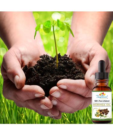 Moringa Oil - 100% Pure Cold-Pressed Vegan Hair & Skin Oil | Organic Non-GMO | All-Natural Anti-Wrinkle Treatment - Buy Online on SooperMarket.com