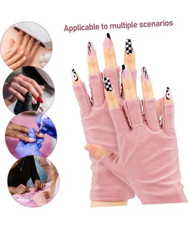 Gogogmee 2 Pairs Gloves Nail Art Supplies Manicure Gloves Gel for Nails Gloves Nail Gloves Nail Gel Nail Anti Gloves Sun Gloves Fingerless Gloves Cotton - Buy Online on SooperMarket.com
