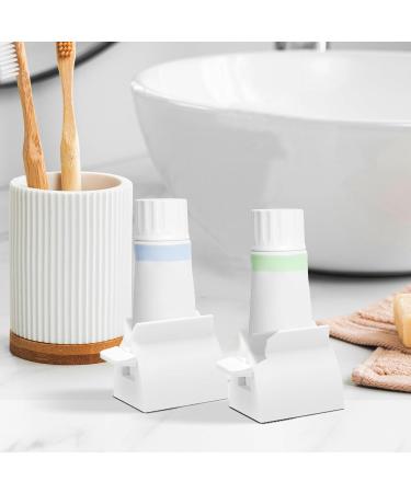 WSERE 2 Pack White Toothpaste Squeezer Roller Tube Squeezers Various Tubes Dispenser Holder Stand Reliable Quality Easy to Use and Efficient - Buy Online on SooperMarket.com