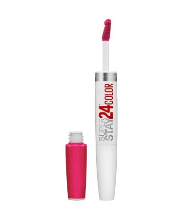 Maybelline Super Stay 24  2-Step Liquid Lipstick Makeup  Long Lasting Highly Pigmented Color with Moisturizing Balm  Crisp Magenta  Neon Pink  1 Count 305 CRISP MAGENTA 1 Count (Pack of 1)