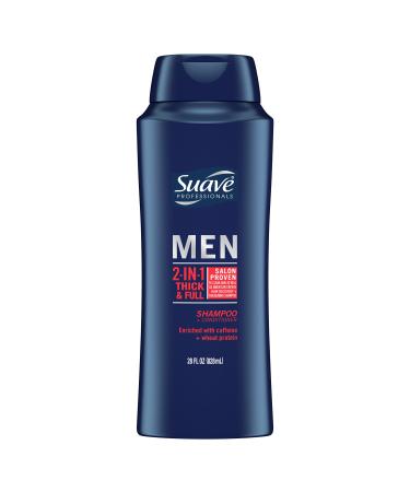 Suave Men 2 in 1 Shampoo and Conditioner Thick and Full 28 oz