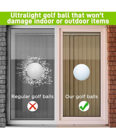200 Pcs Plastic Practice Golf Balls with Limited Flight for Indoor & Outdoor Training - Includes 2 Mesh Golf Ball Bags | Home Backyard & Driving Range Practice - Buy Online on SooperMarket.com