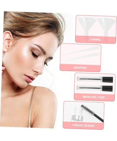 Healeved 4 Sets Empty Mascara Tube Clear Mascara for Eyelashes Volume Clear Eyelash Mini Funnel Plastic - Buy Online on SooperMarket.com