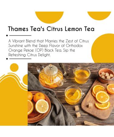 Thames Tea - Premium Flavoured Loose Leaf Fruit & Herbal Tea | Citrus Lemon | Luxury British Tea Offering - Buy Online on SooperMarket.com